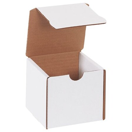 Box Packaging Corrugated Literature Mailers, 4"L x 4"W x 4"H, White ML444